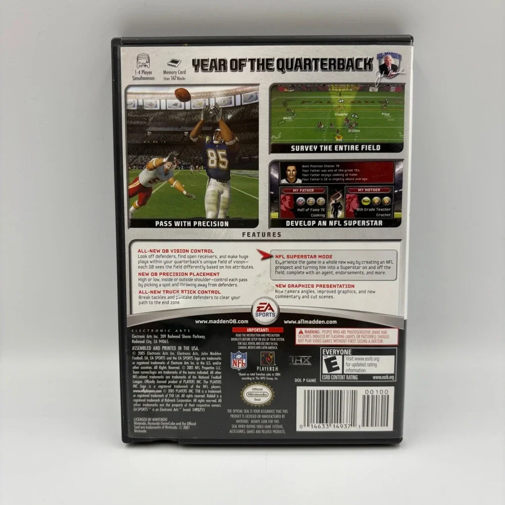 Madden NFL‎ 06 Nintendo GameCube GC EA Sports Football Game CIB DL-DOL-G6ME-USA